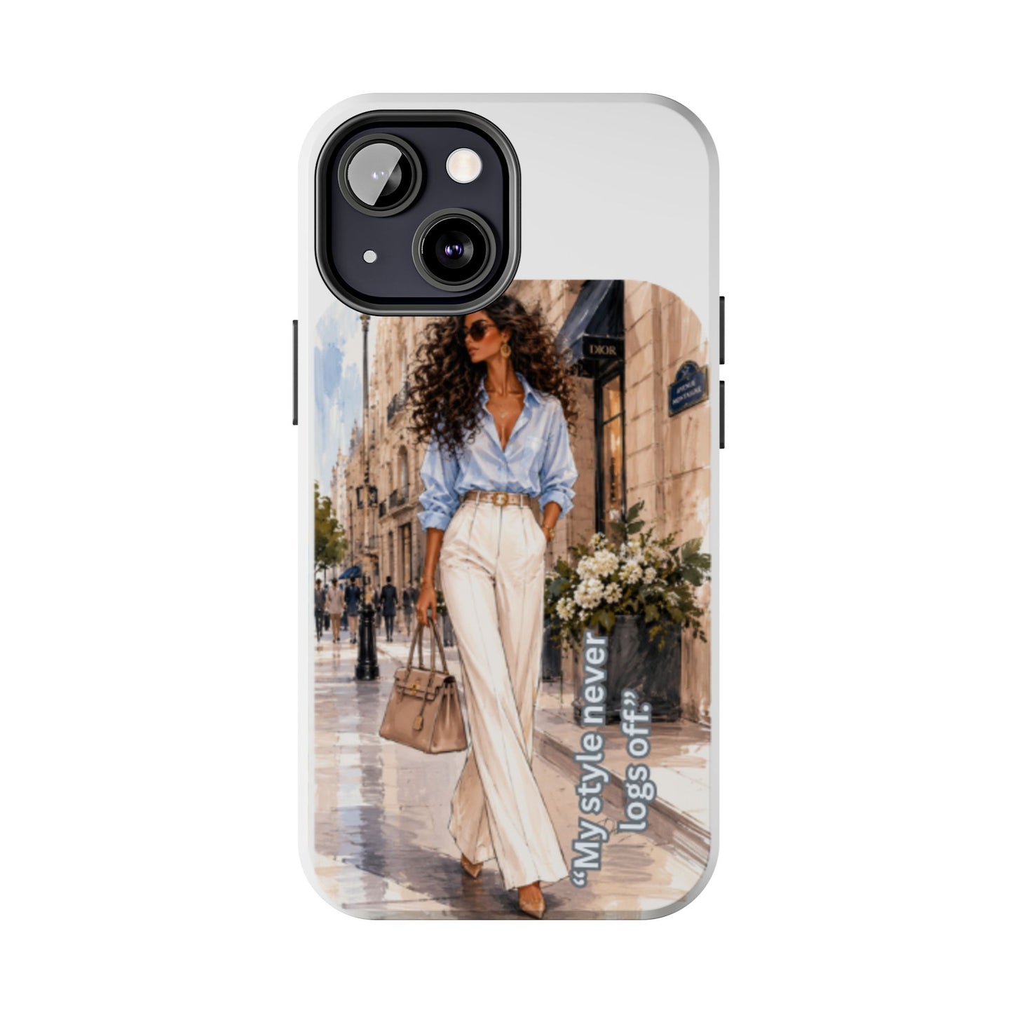 Tough Phone Case — Chic Street Style "My Style Never Logs Off"
