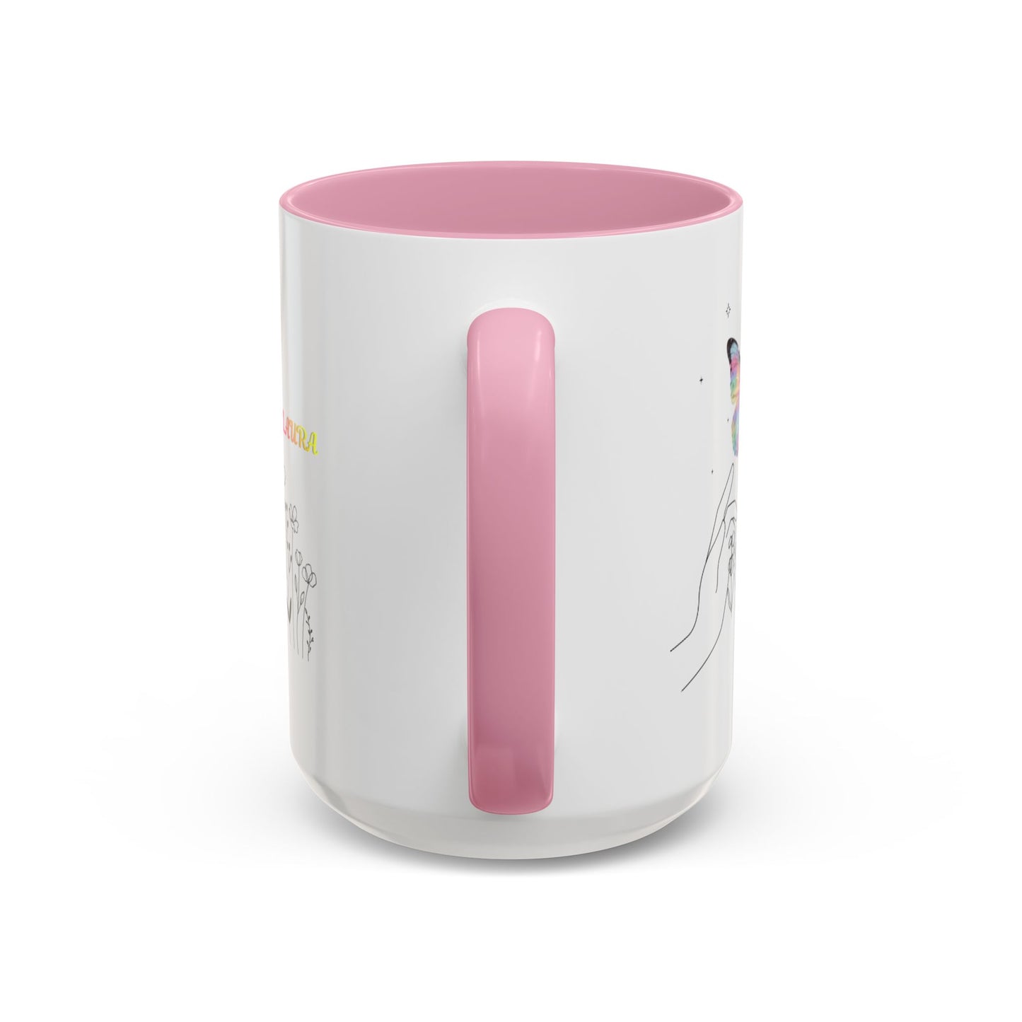Colorful Mugs (11oz, 15oz)Taza personalizada, 11oz or 15oz Mug  Colorful Butterfly Floral  Mug personalizada ,Ceramic, Cup with wildflowers