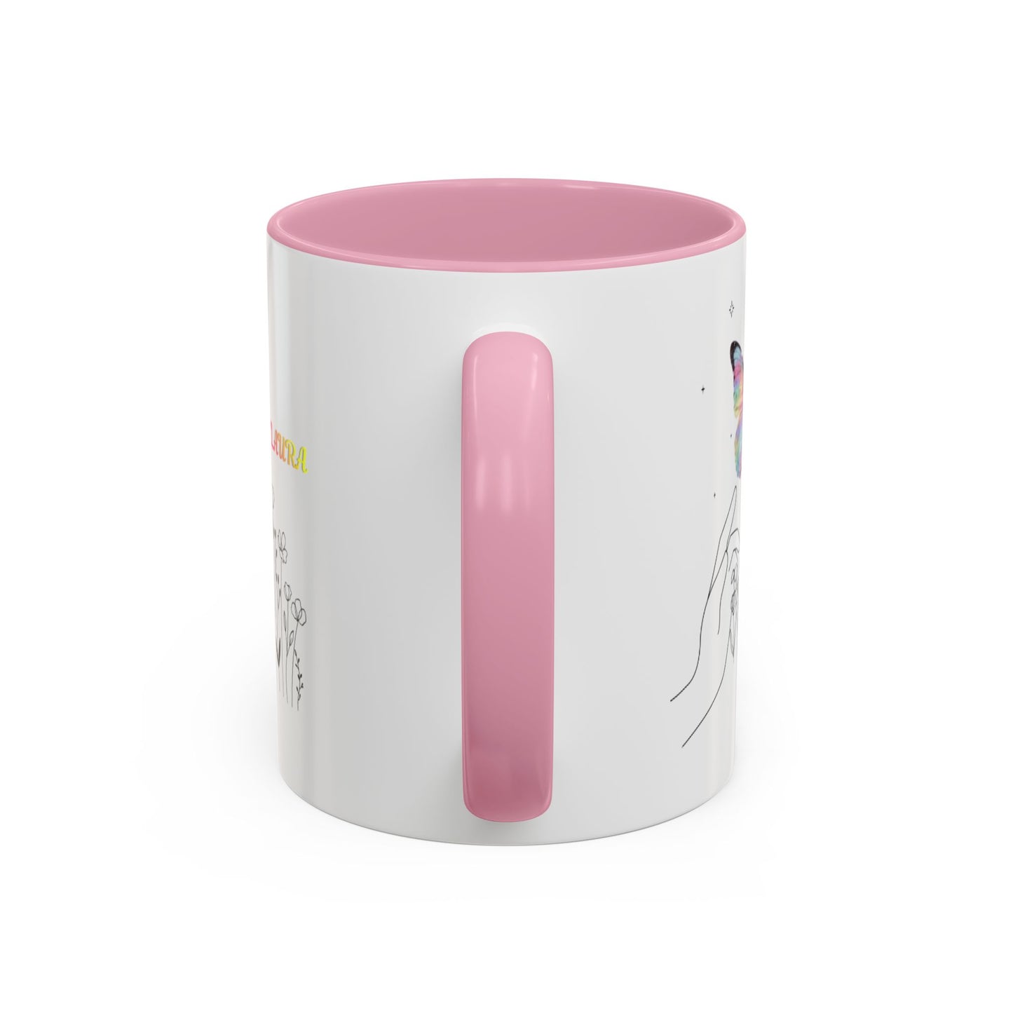 Colorful Mugs (11oz, 15oz)Taza personalizada, 11oz or 15oz Mug  Colorful Butterfly Floral  Mug personalizada ,Ceramic, Cup with wildflowers