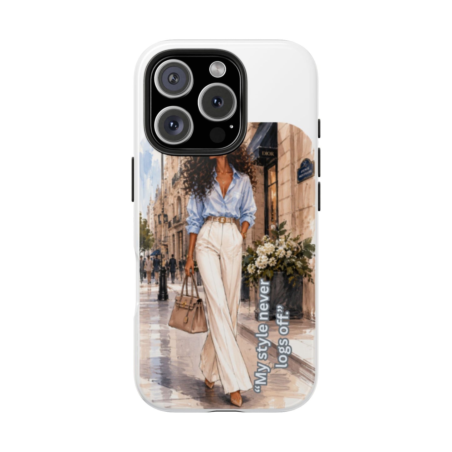 Tough Phone Case — Chic Street Style "My Style Never Logs Off"