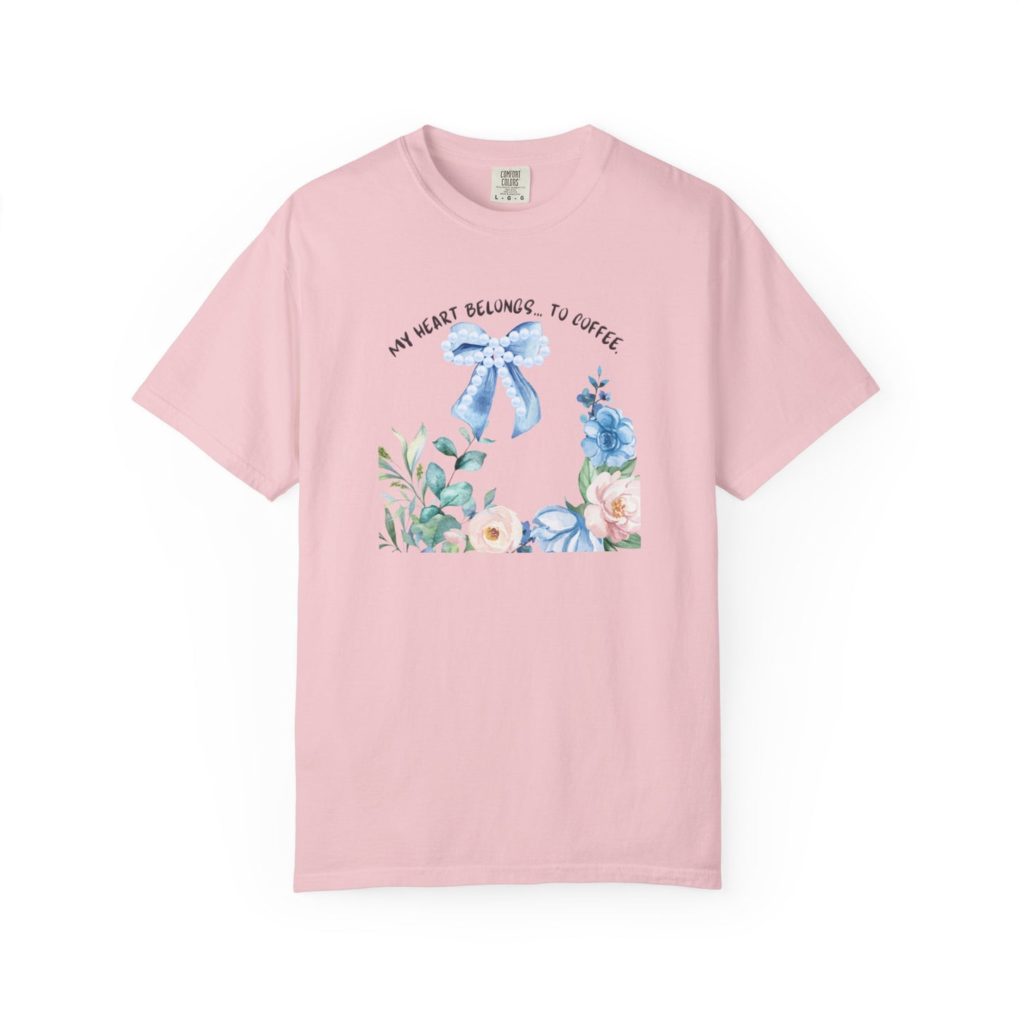 My Heart Belongs to Coffee Floral T-Shirt, She Blossomed After Every Storm enamel