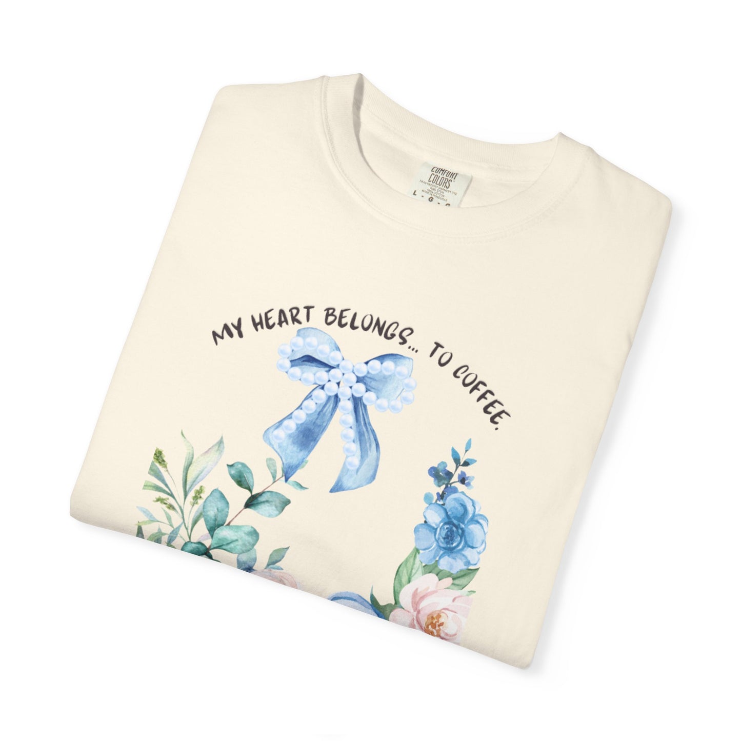 My Heart Belongs to Coffee Floral T-Shirt, She Blossomed After Every Storm enamel