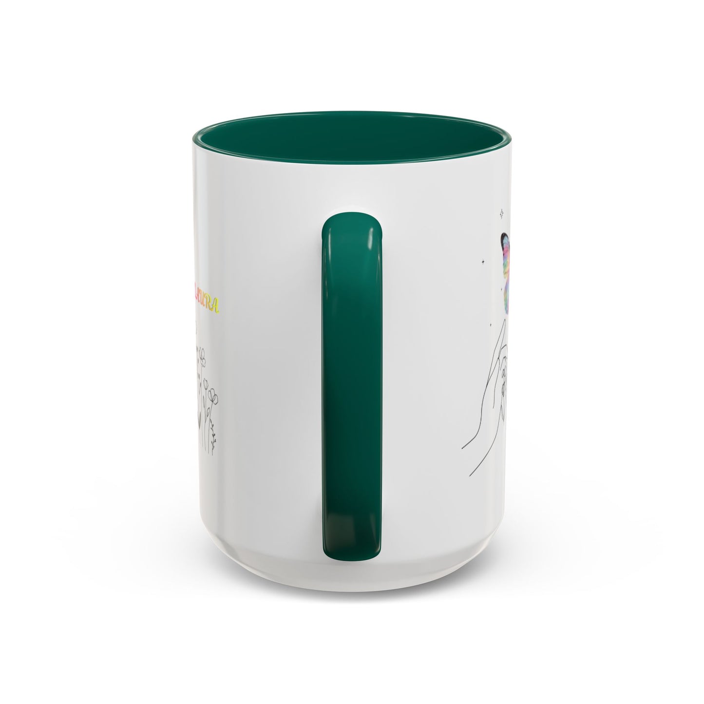 Colorful Mugs (11oz, 15oz)Taza personalizada, 11oz or 15oz Mug  Colorful Butterfly Floral  Mug personalizada ,Ceramic, Cup with wildflowers