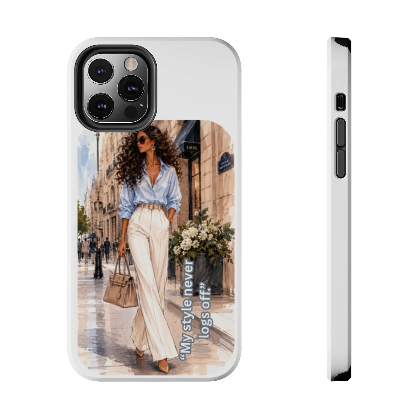 Tough Phone Case — Chic Street Style "My Style Never Logs Off"