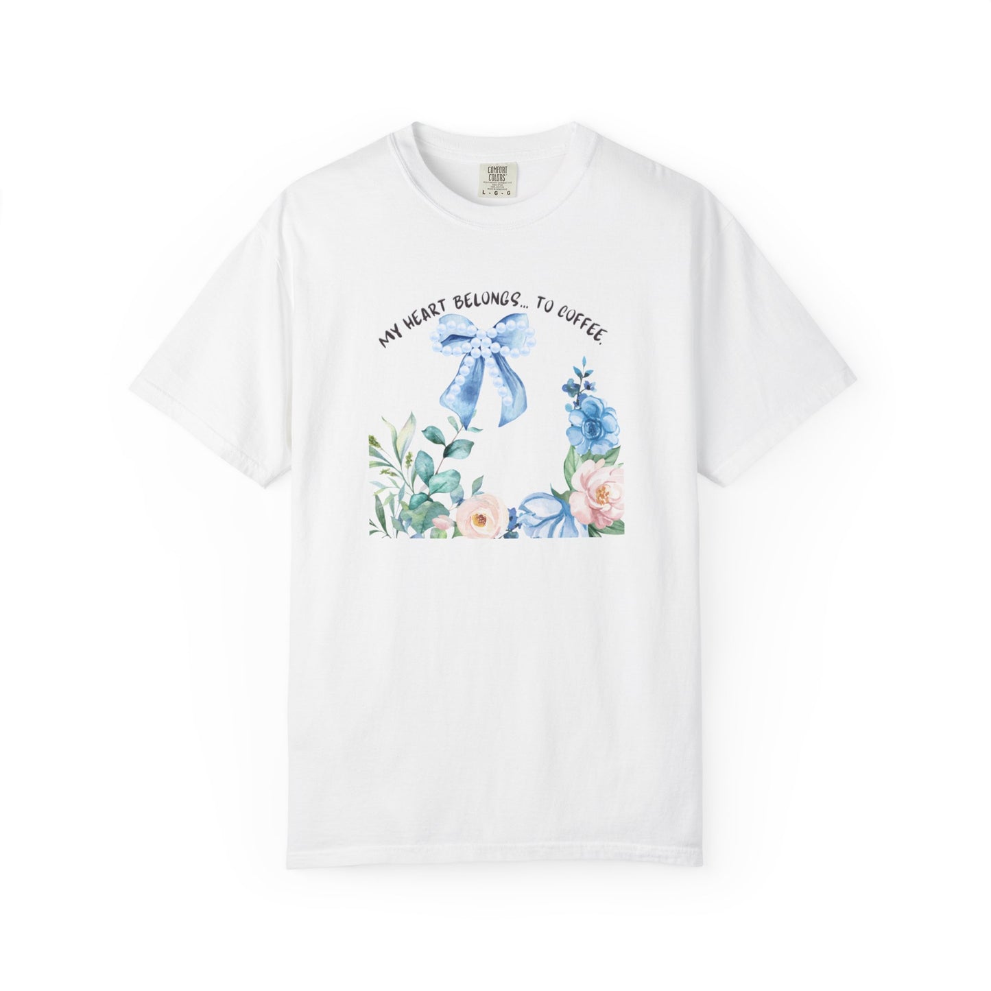 My Heart Belongs to Coffee Floral T-Shirt, She Blossomed After Every Storm enamel