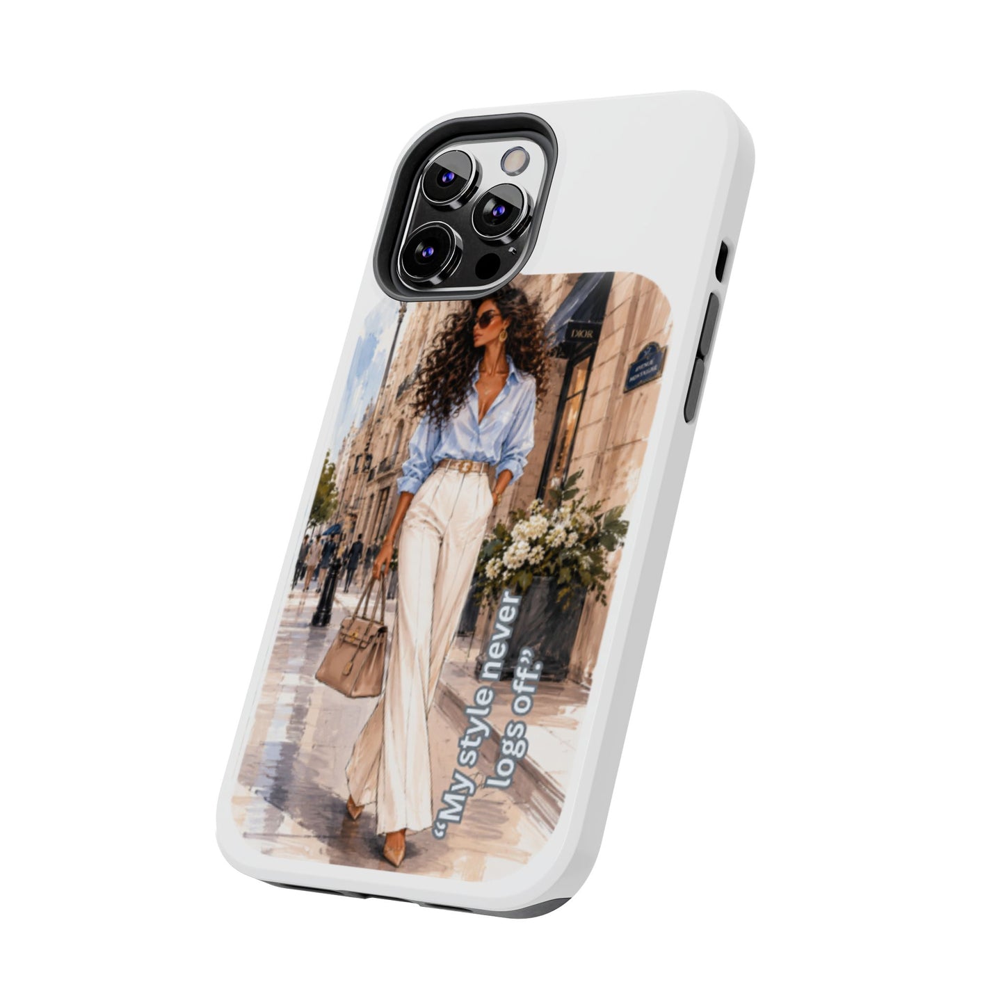 Tough Phone Case — Chic Street Style "My Style Never Logs Off"