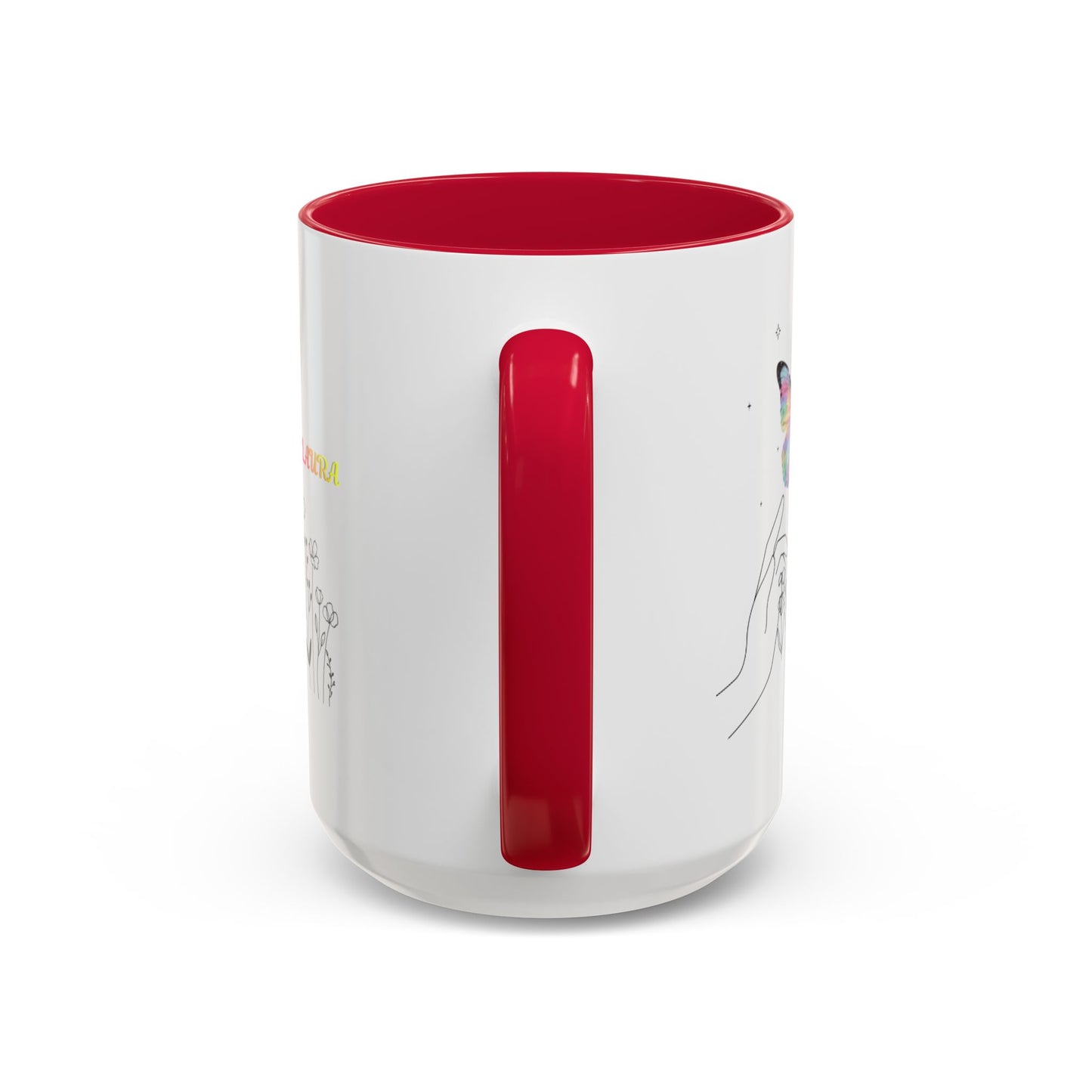 Colorful Mugs (11oz, 15oz)Taza personalizada, 11oz or 15oz Mug  Colorful Butterfly Floral  Mug personalizada ,Ceramic, Cup with wildflowers
