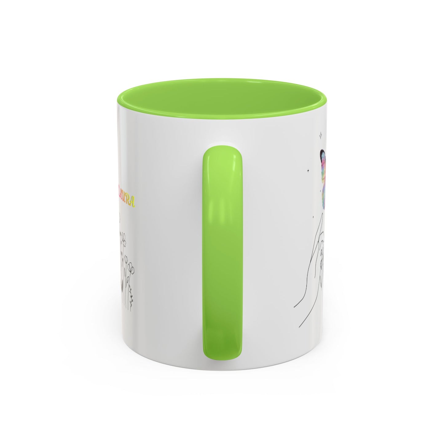 Colorful Mugs (11oz, 15oz)Taza personalizada, 11oz or 15oz Mug  Colorful Butterfly Floral  Mug personalizada ,Ceramic, Cup with wildflowers