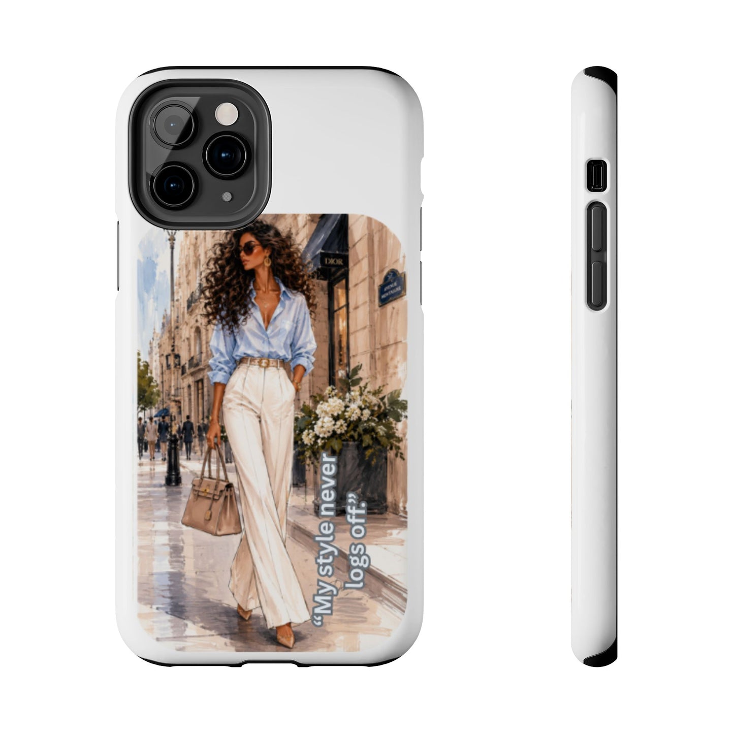 Tough Phone Case — Chic Street Style "My Style Never Logs Off"