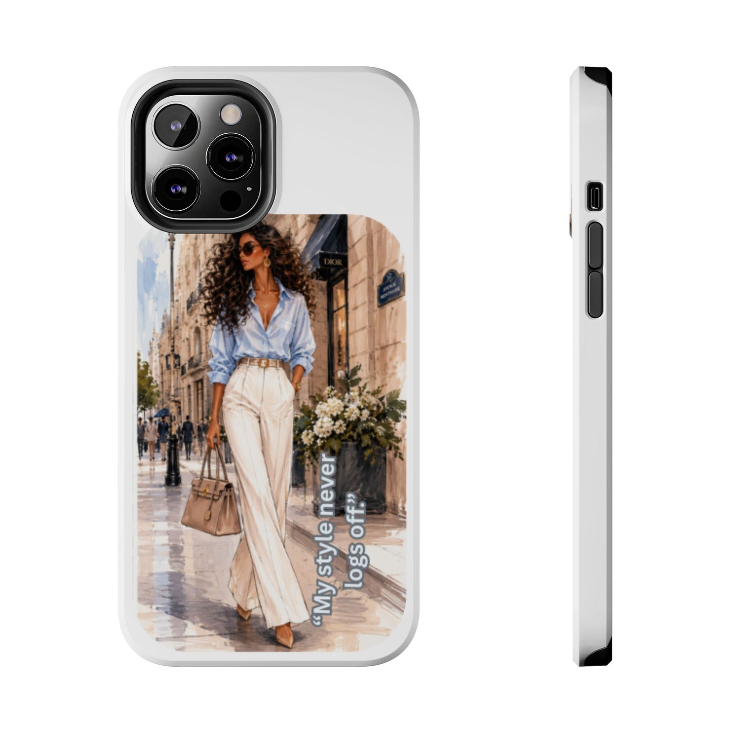Tough Phone Case — Chic Street Style "My Style Never Logs Off"