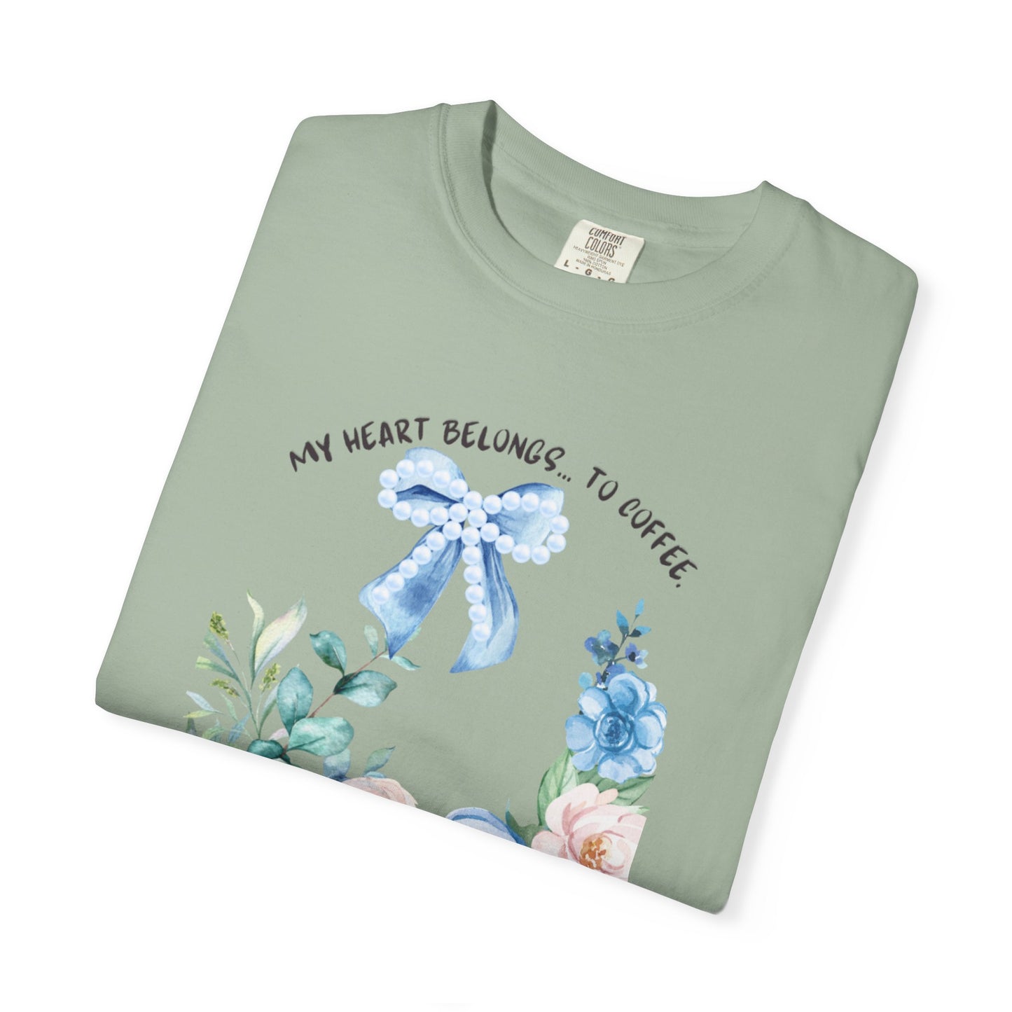 My Heart Belongs to Coffee Floral T-Shirt, She Blossomed After Every Storm enamel