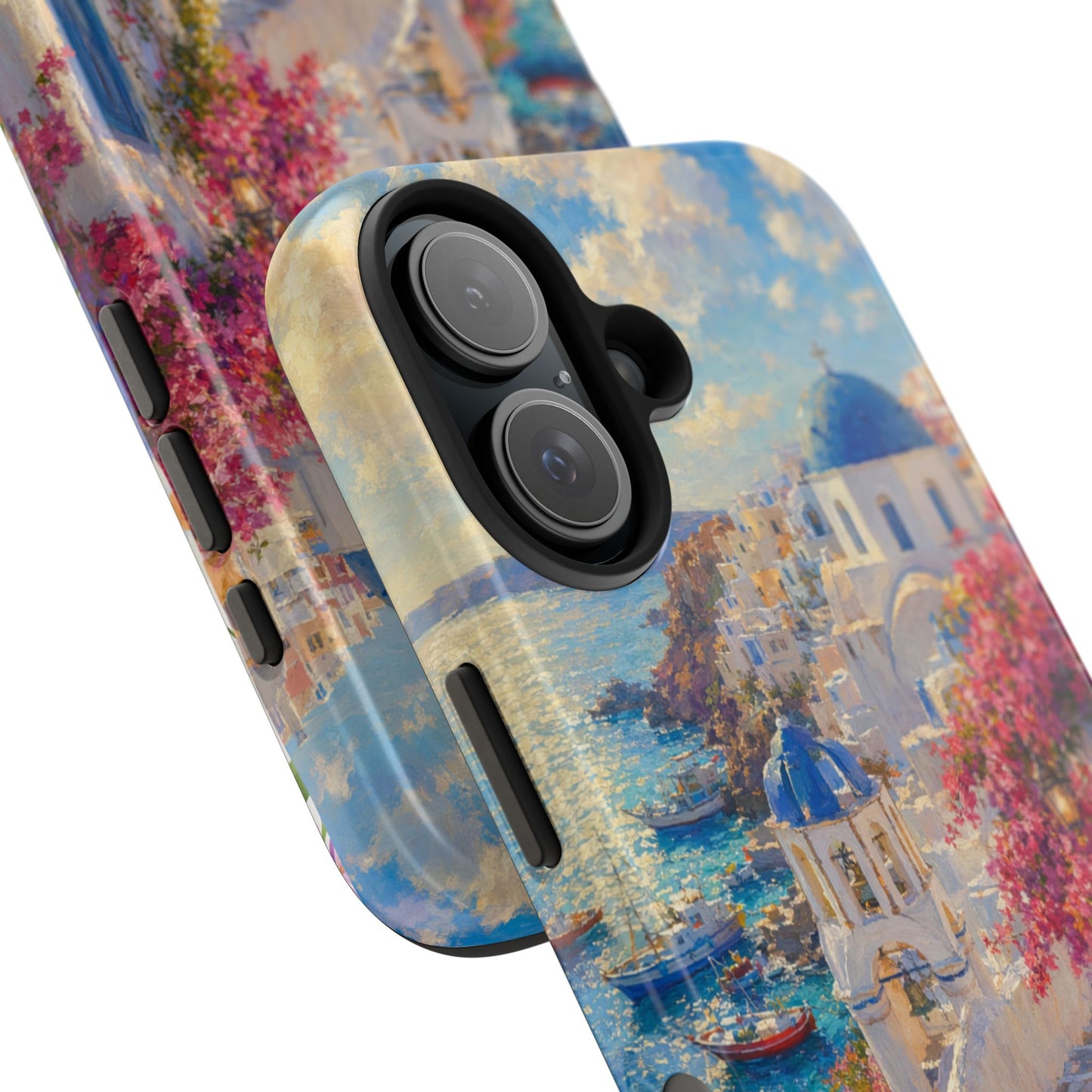 Tough Phone Case — Personalized Santorini Seaside Design (Name: JULIA)