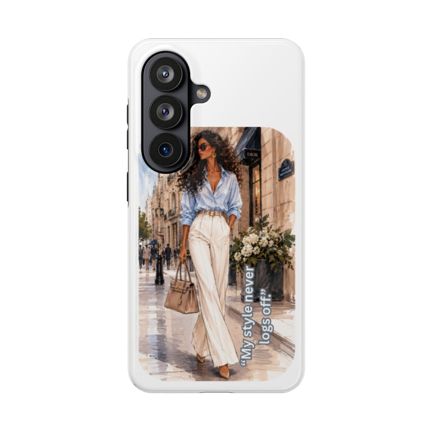 Tough Phone Case — Chic Street Style "My Style Never Logs Off"
