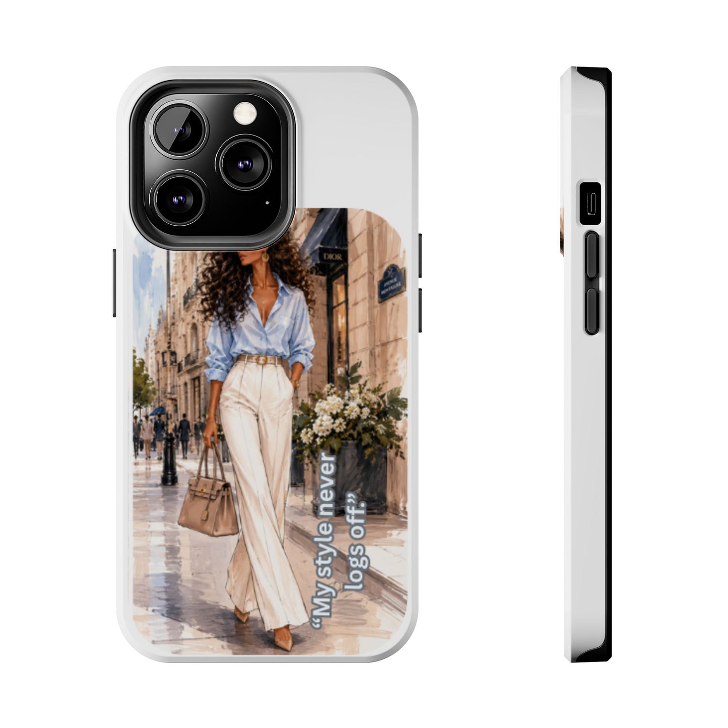 Tough Phone Case — Chic Street Style "My Style Never Logs Off"