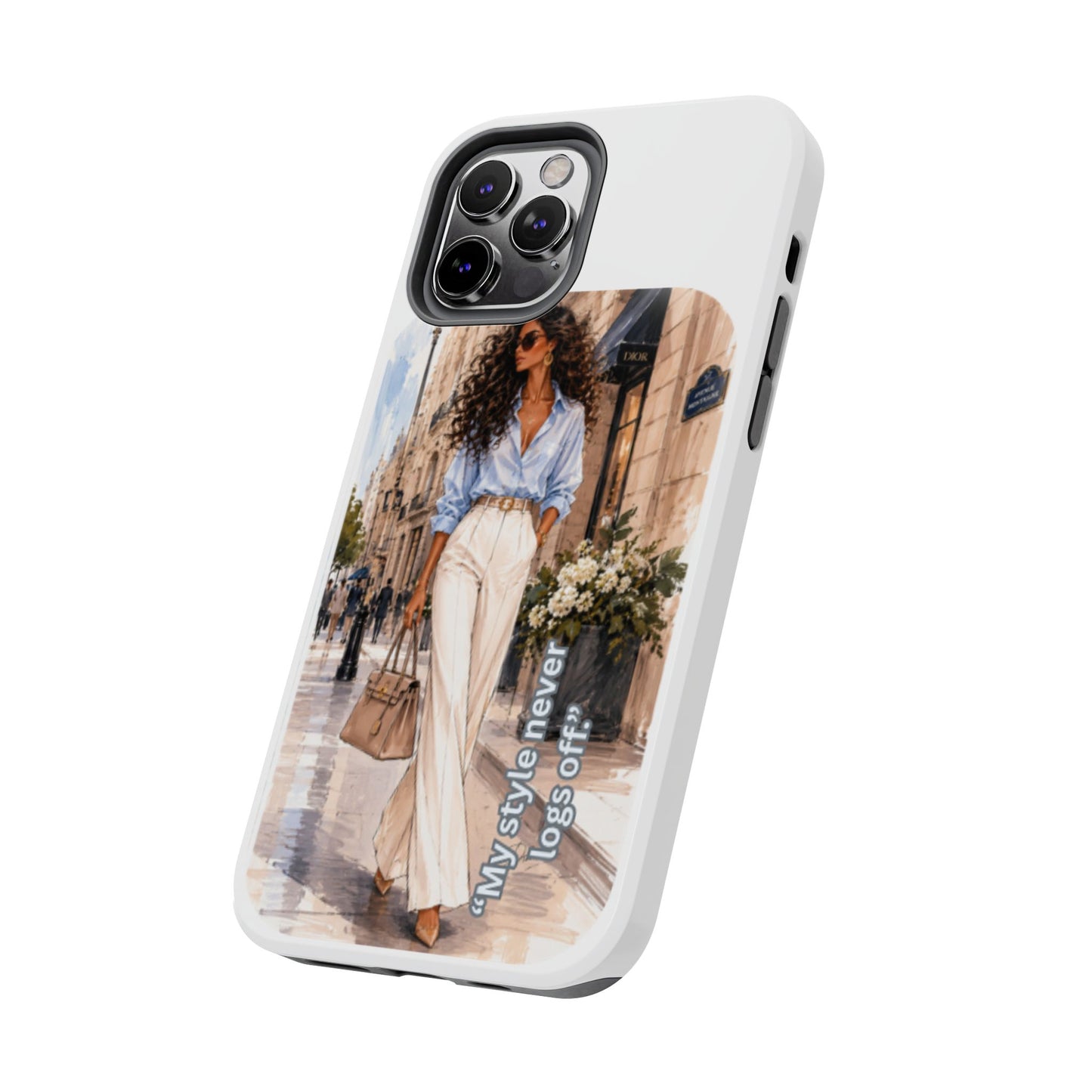 Tough Phone Case — Chic Street Style "My Style Never Logs Off"