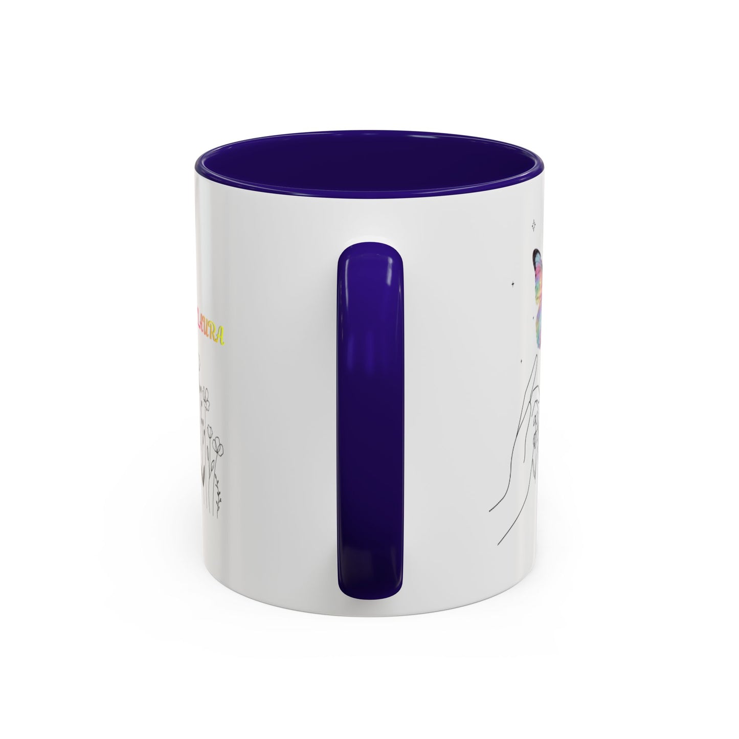 Colorful Mugs (11oz, 15oz)Taza personalizada, 11oz or 15oz Mug  Colorful Butterfly Floral  Mug personalizada ,Ceramic, Cup with wildflowers