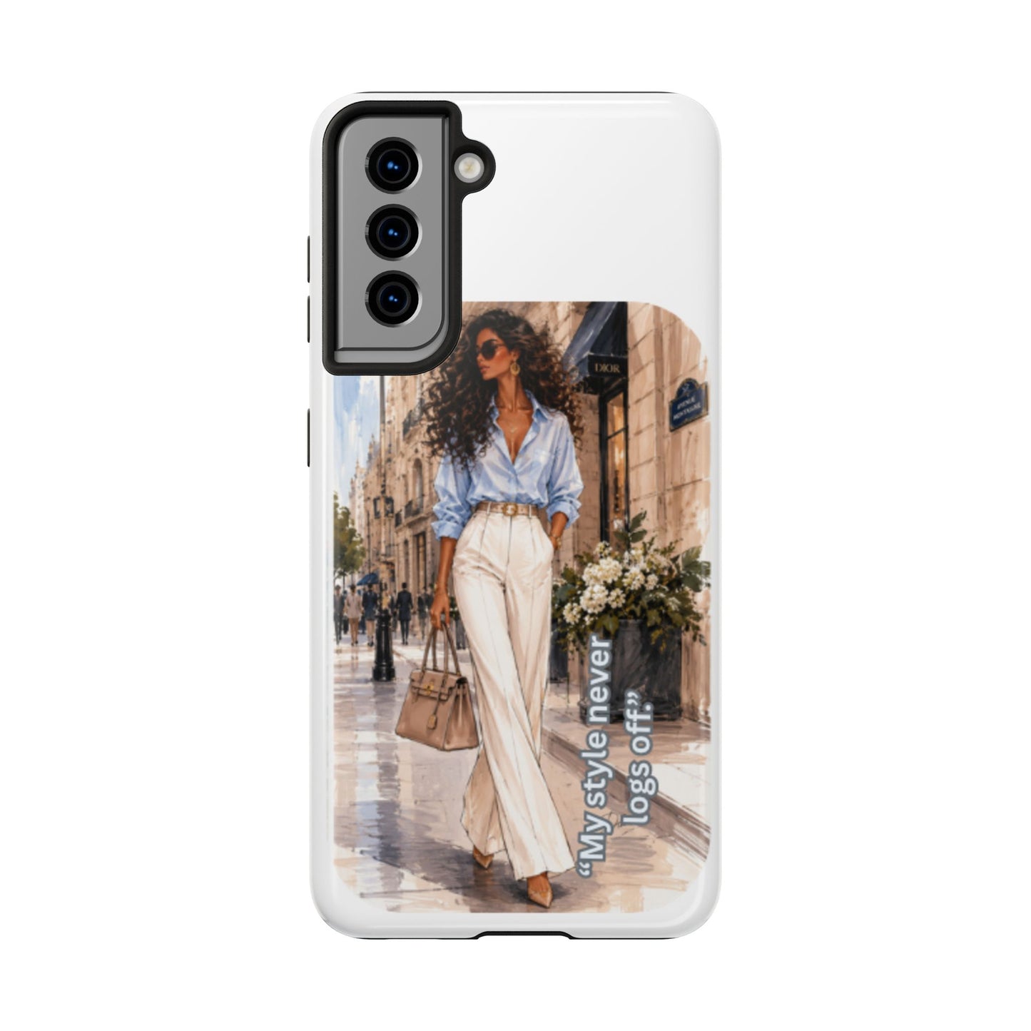 Tough Phone Case — Chic Street Style "My Style Never Logs Off"