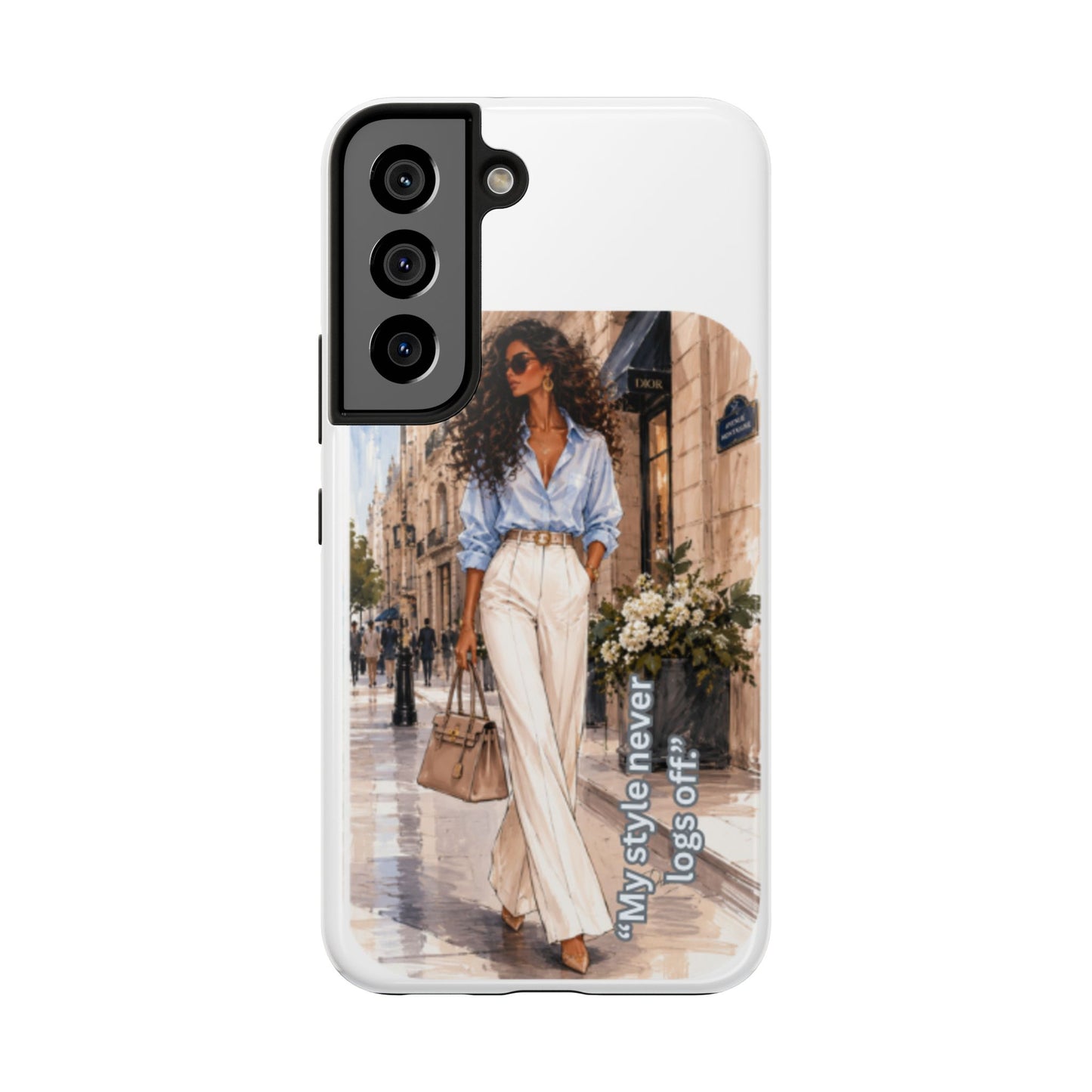 Tough Phone Case — Chic Street Style "My Style Never Logs Off"