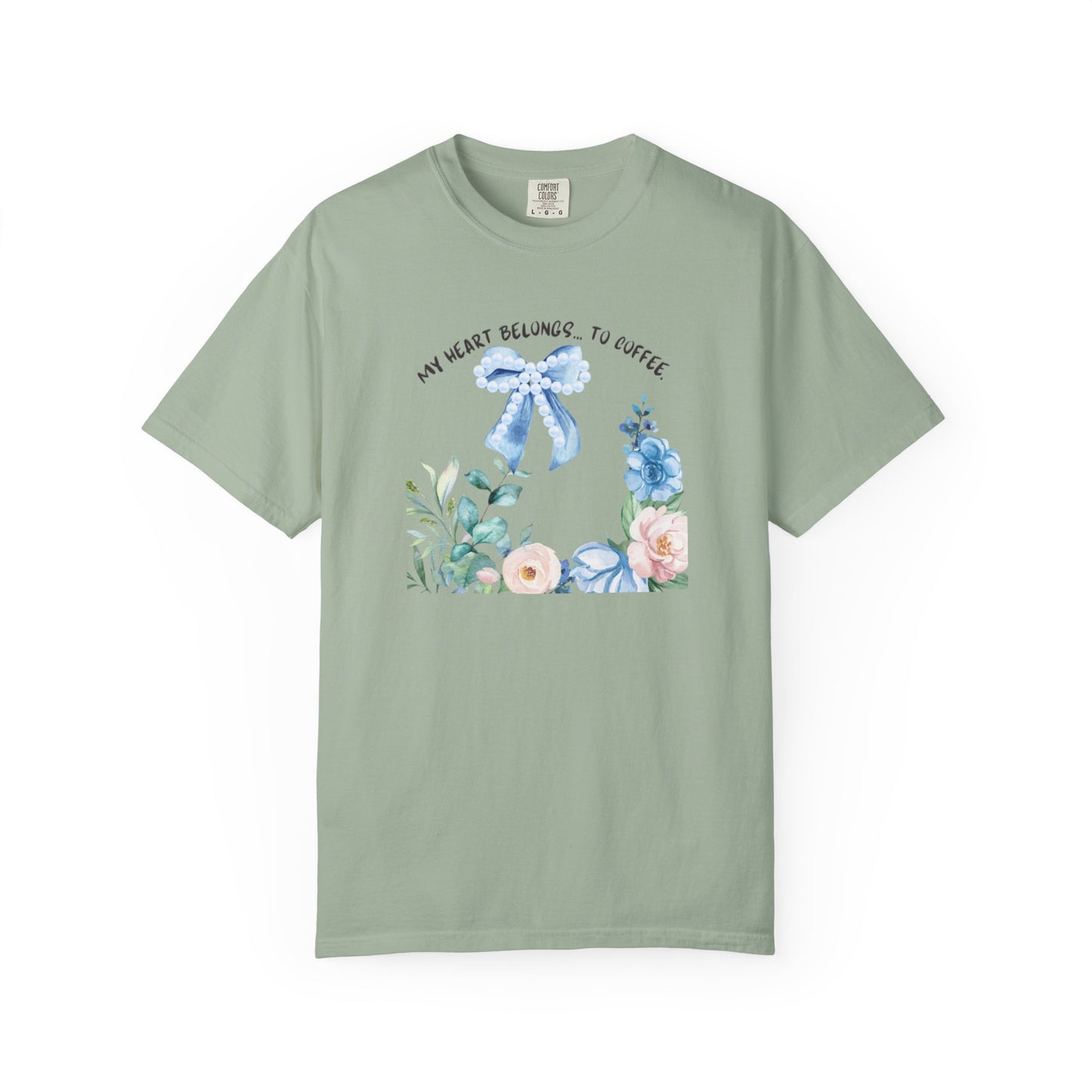My Heart Belongs to Coffee Floral T-Shirt, She Blossomed After Every Storm enamel