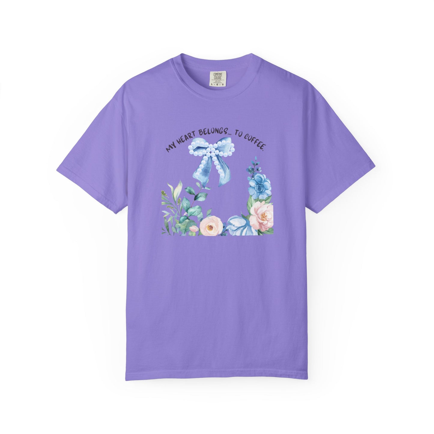 My Heart Belongs to Coffee Floral T-Shirt, She Blossomed After Every Storm enamel