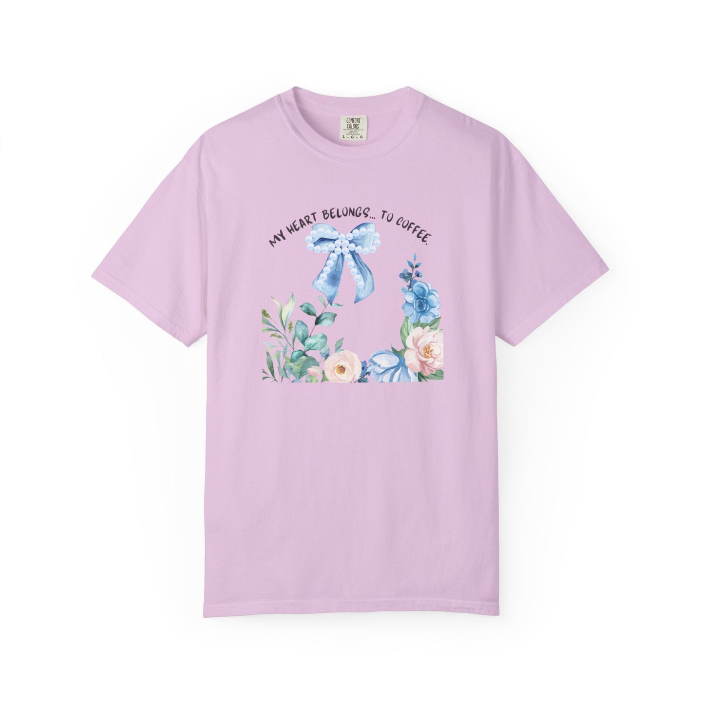 My Heart Belongs to Coffee Floral T-Shirt, She Blossomed After Every Storm enamel