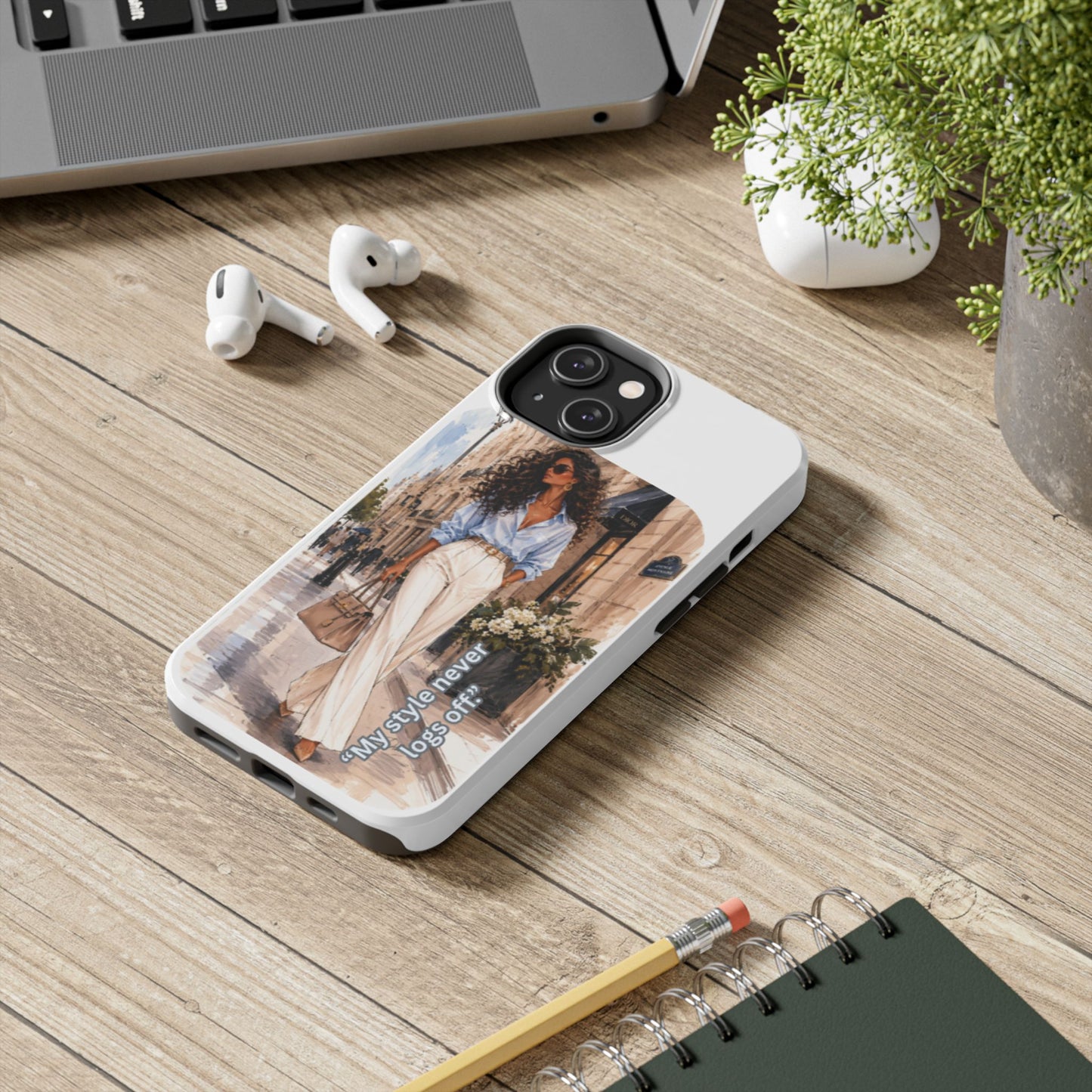 Tough Phone Case — Chic Street Style "My Style Never Logs Off"