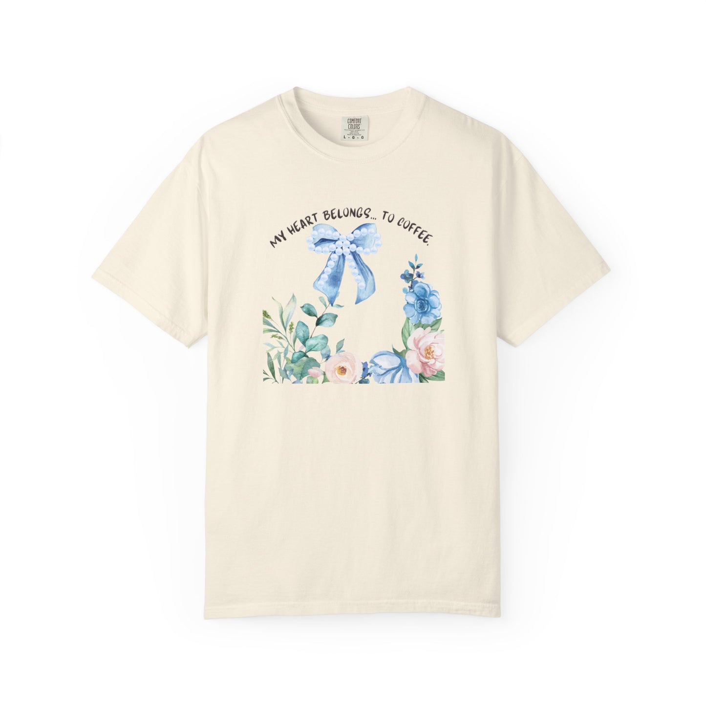 My Heart Belongs to Coffee Floral T-Shirt, She Blossomed After Every Storm enamel