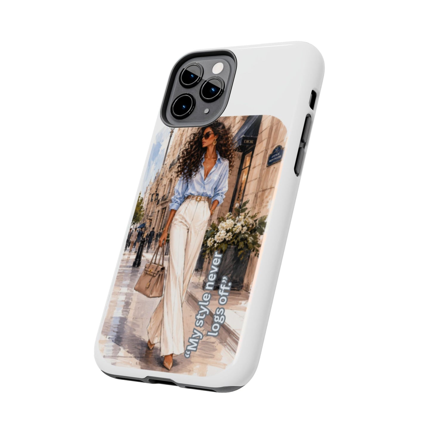 Tough Phone Case — Chic Street Style "My Style Never Logs Off"