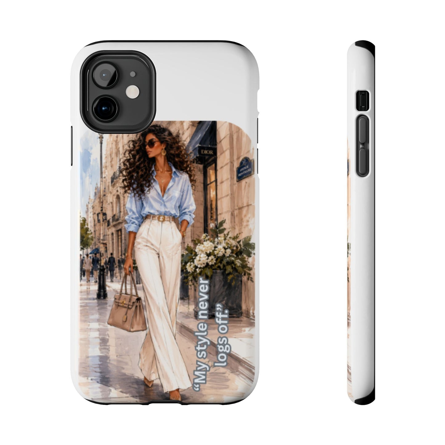 Tough Phone Case — Chic Street Style "My Style Never Logs Off"