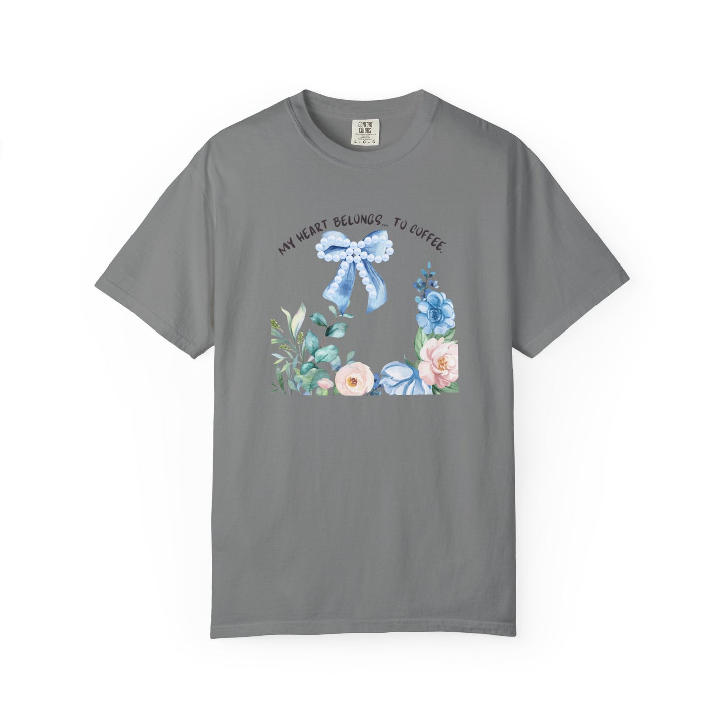 My Heart Belongs to Coffee Floral T-Shirt, She Blossomed After Every Storm enamel