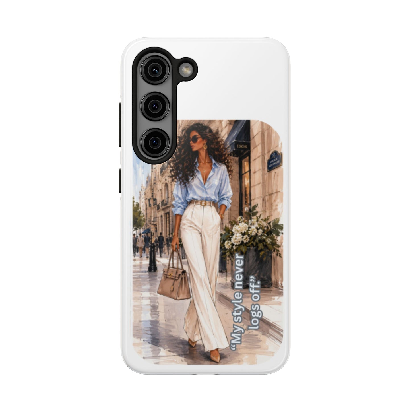 Tough Phone Case — Chic Street Style "My Style Never Logs Off"