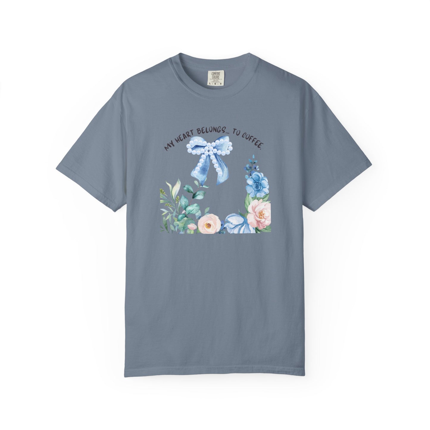 My Heart Belongs to Coffee Floral T-Shirt, She Blossomed After Every Storm enamel