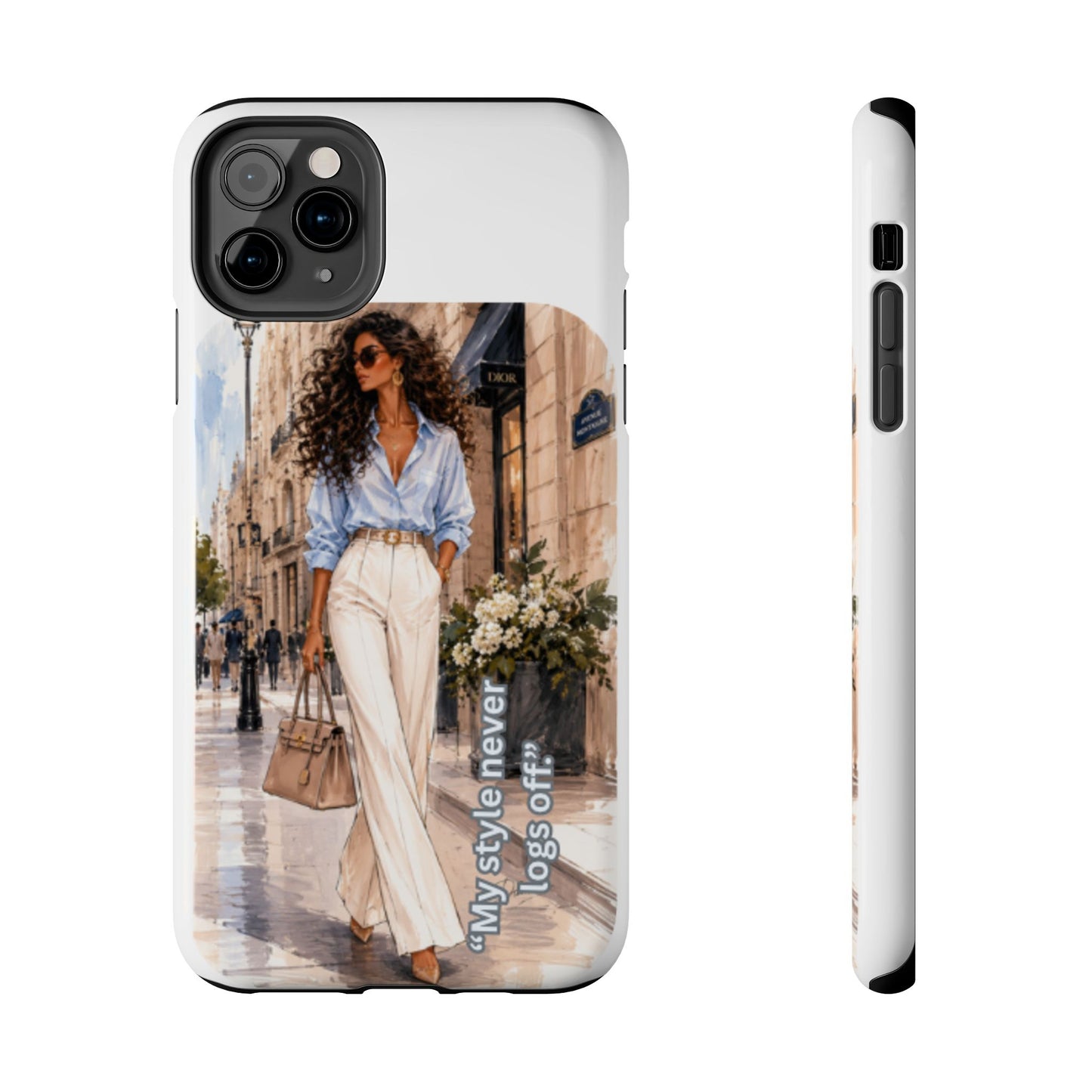 Tough Phone Case — Chic Street Style "My Style Never Logs Off"