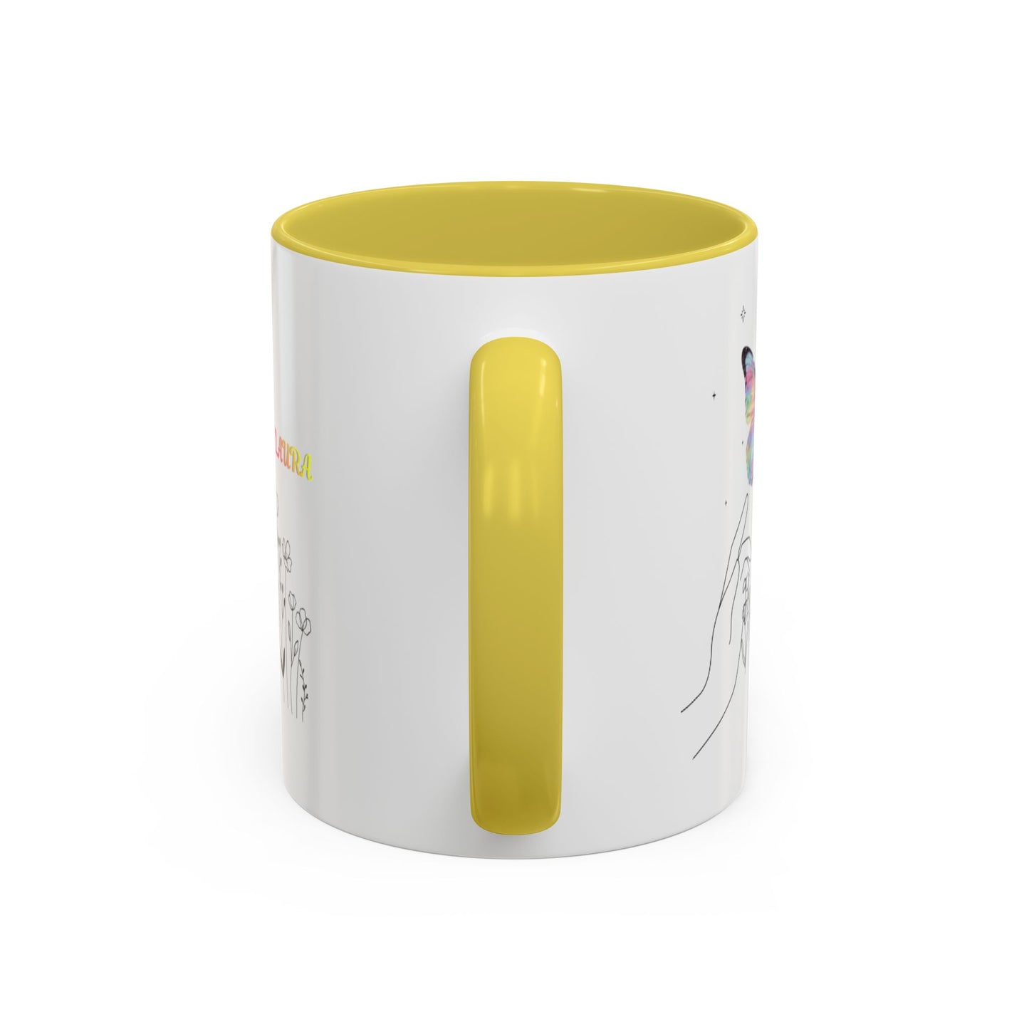Colorful Mugs (11oz, 15oz)Taza personalizada, 11oz or 15oz Mug  Colorful Butterfly Floral  Mug personalizada ,Ceramic, Cup with wildflowers