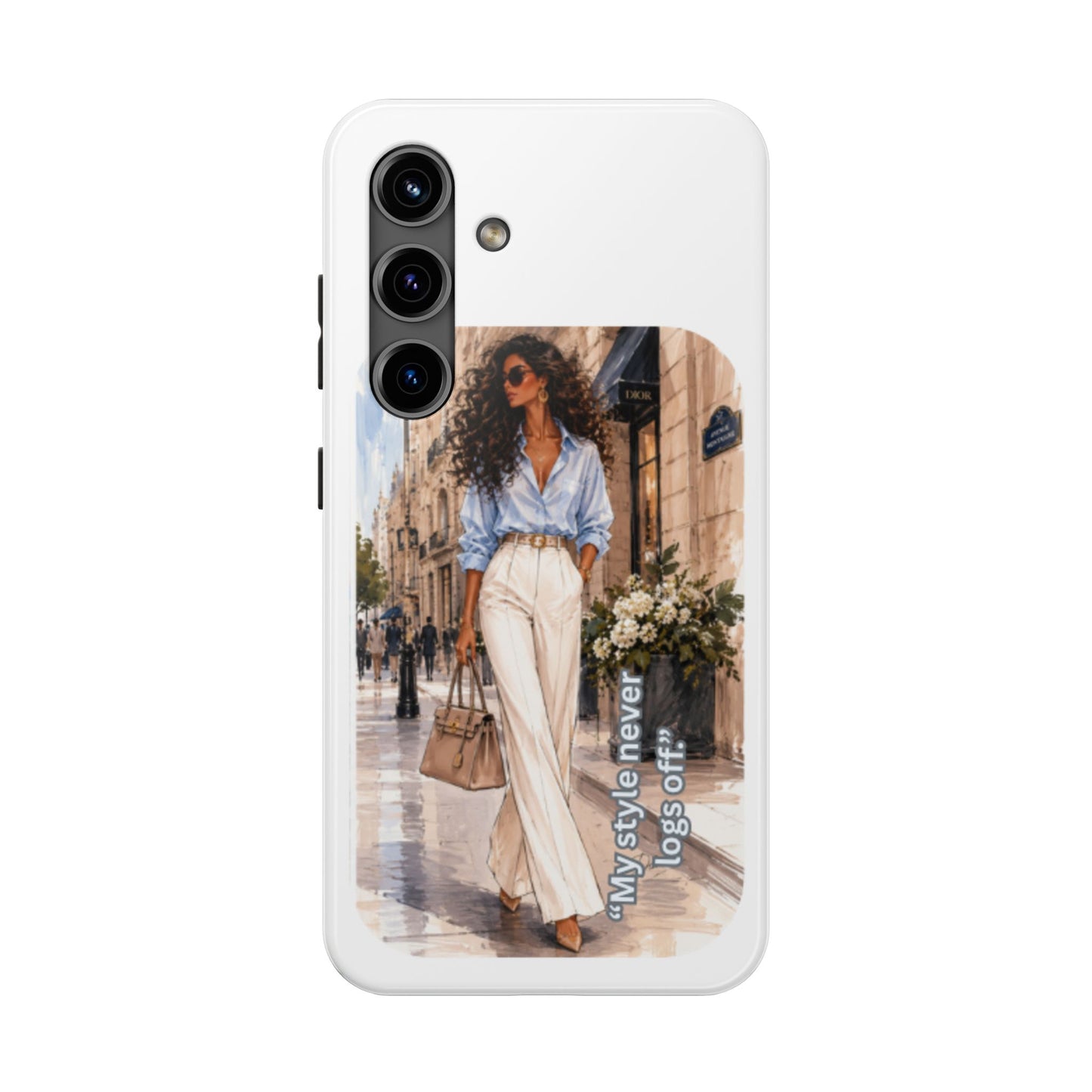Tough Phone Case — Chic Street Style "My Style Never Logs Off"