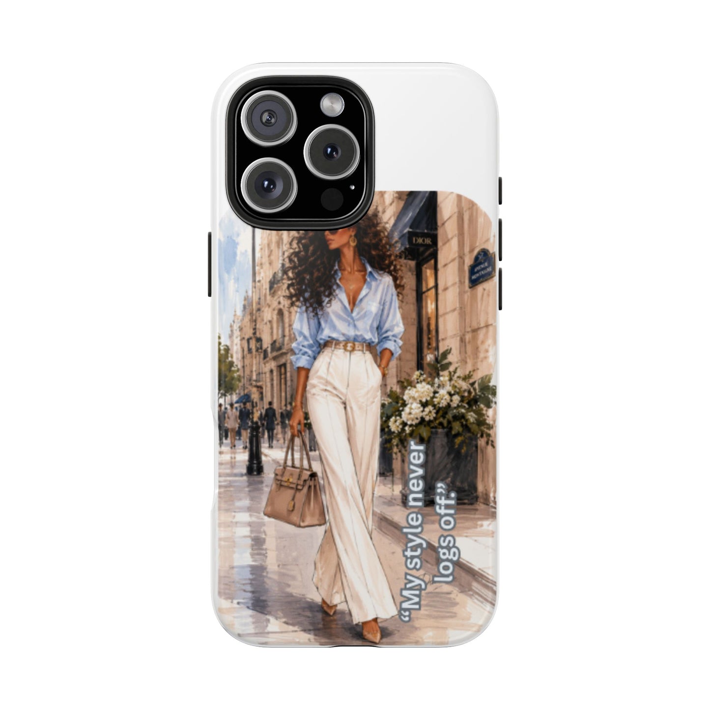 Tough Phone Case — Chic Street Style "My Style Never Logs Off"
