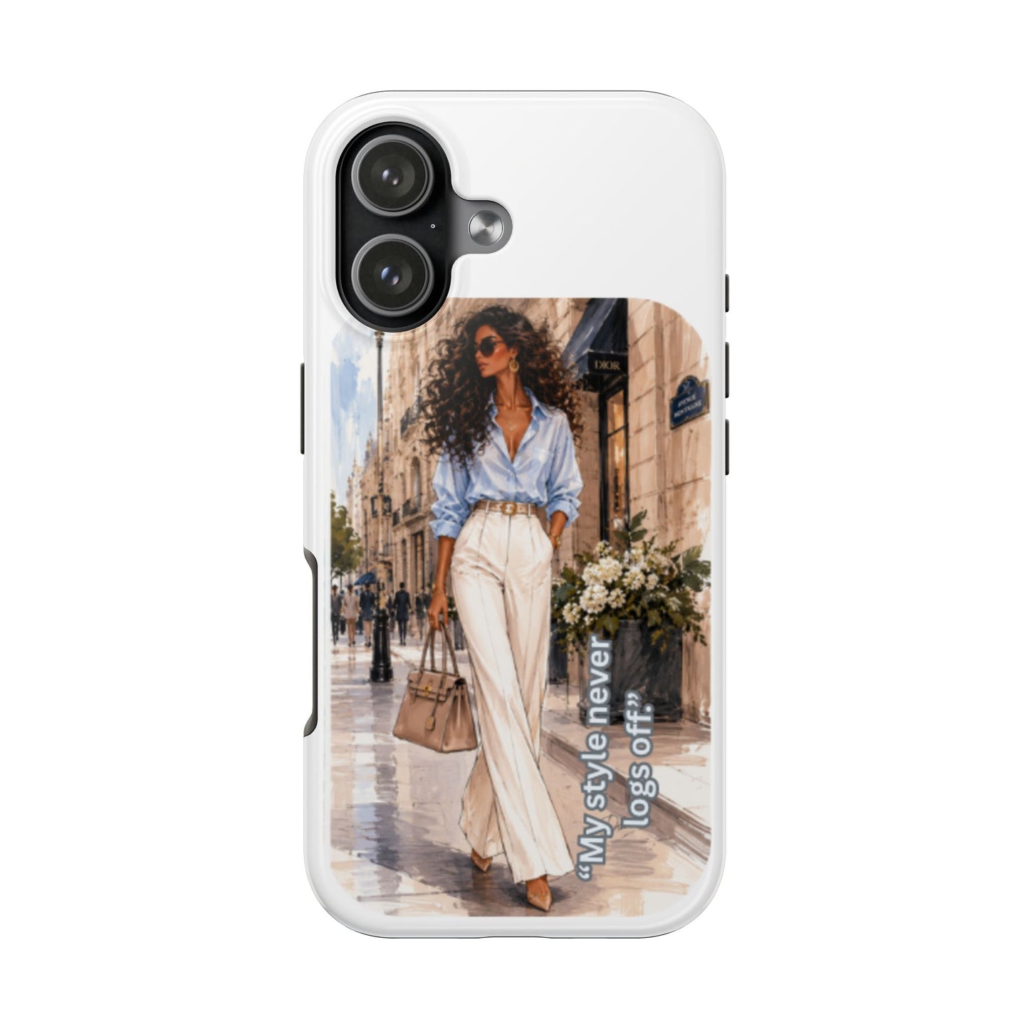 Tough Phone Case — Chic Street Style "My Style Never Logs Off"