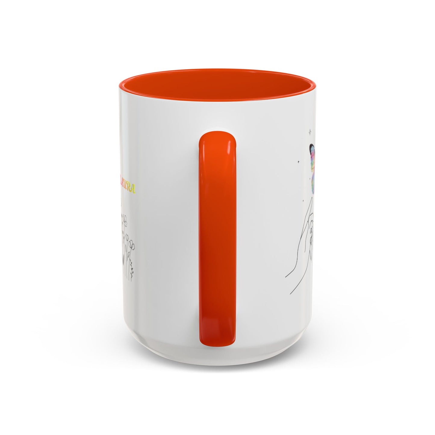Colorful Mugs (11oz, 15oz)Taza personalizada, 11oz or 15oz Mug  Colorful Butterfly Floral  Mug personalizada ,Ceramic, Cup with wildflowers