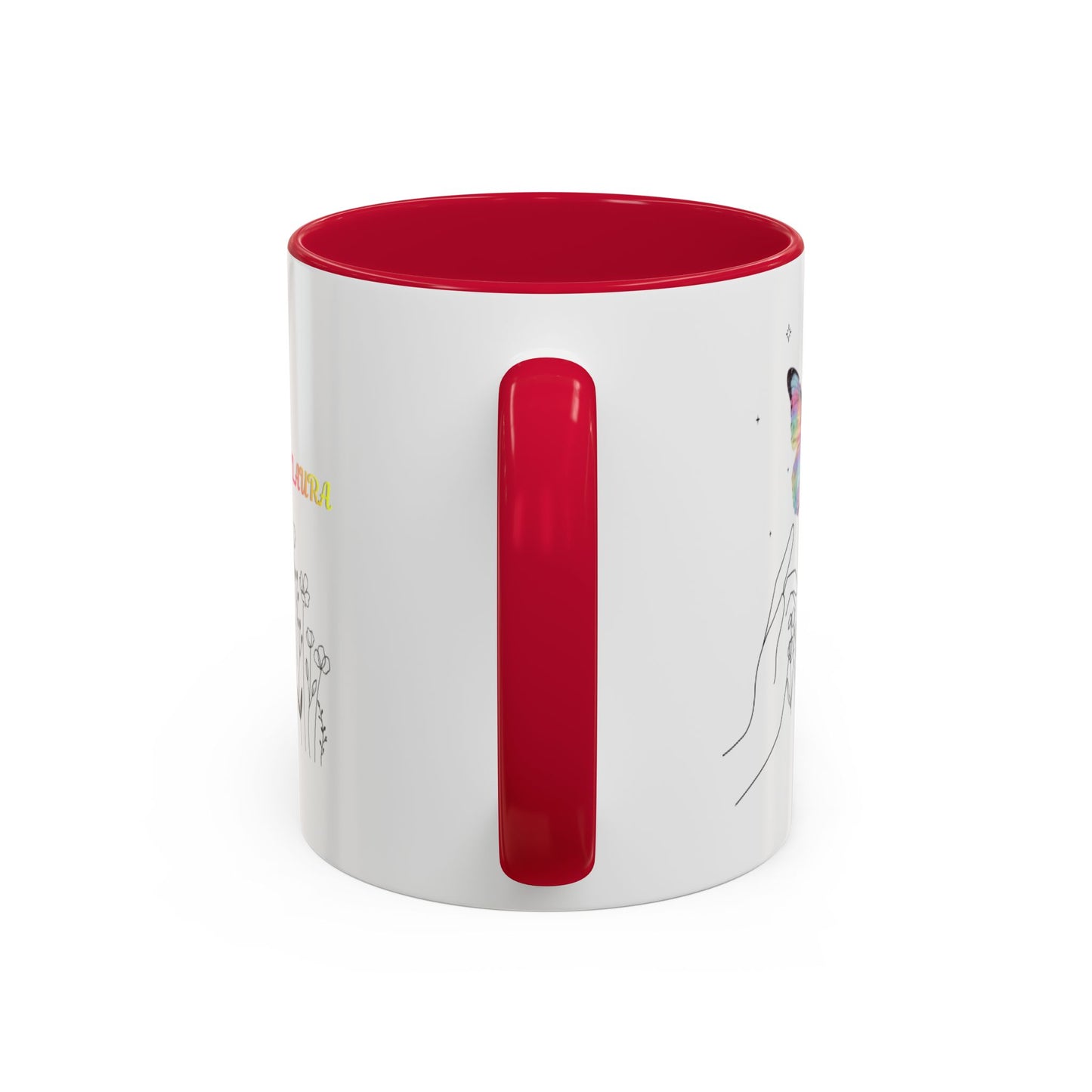 Colorful Mugs (11oz, 15oz)Taza personalizada, 11oz or 15oz Mug  Colorful Butterfly Floral  Mug personalizada ,Ceramic, Cup with wildflowers