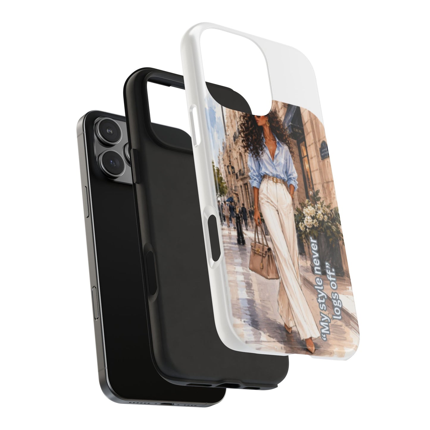 Tough Phone Case — Chic Street Style "My Style Never Logs Off"