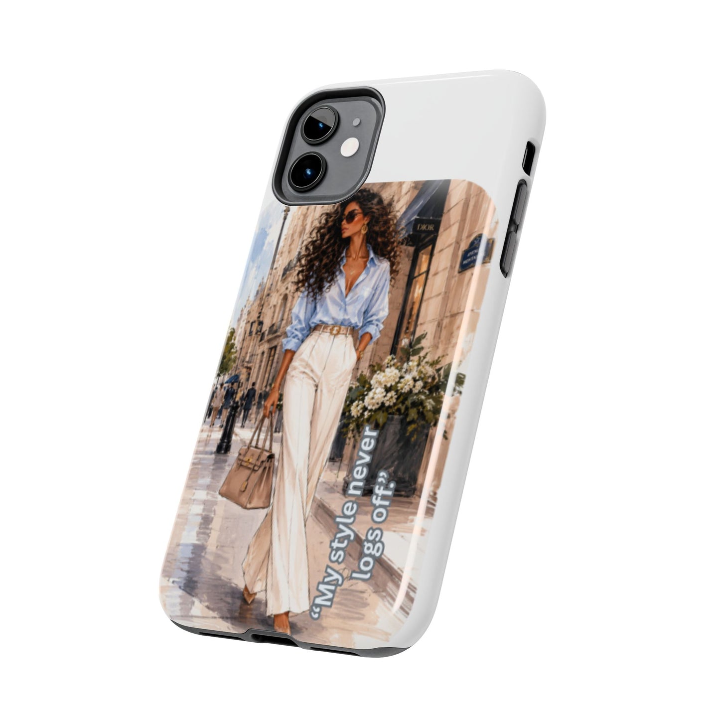 Tough Phone Case — Chic Street Style "My Style Never Logs Off"