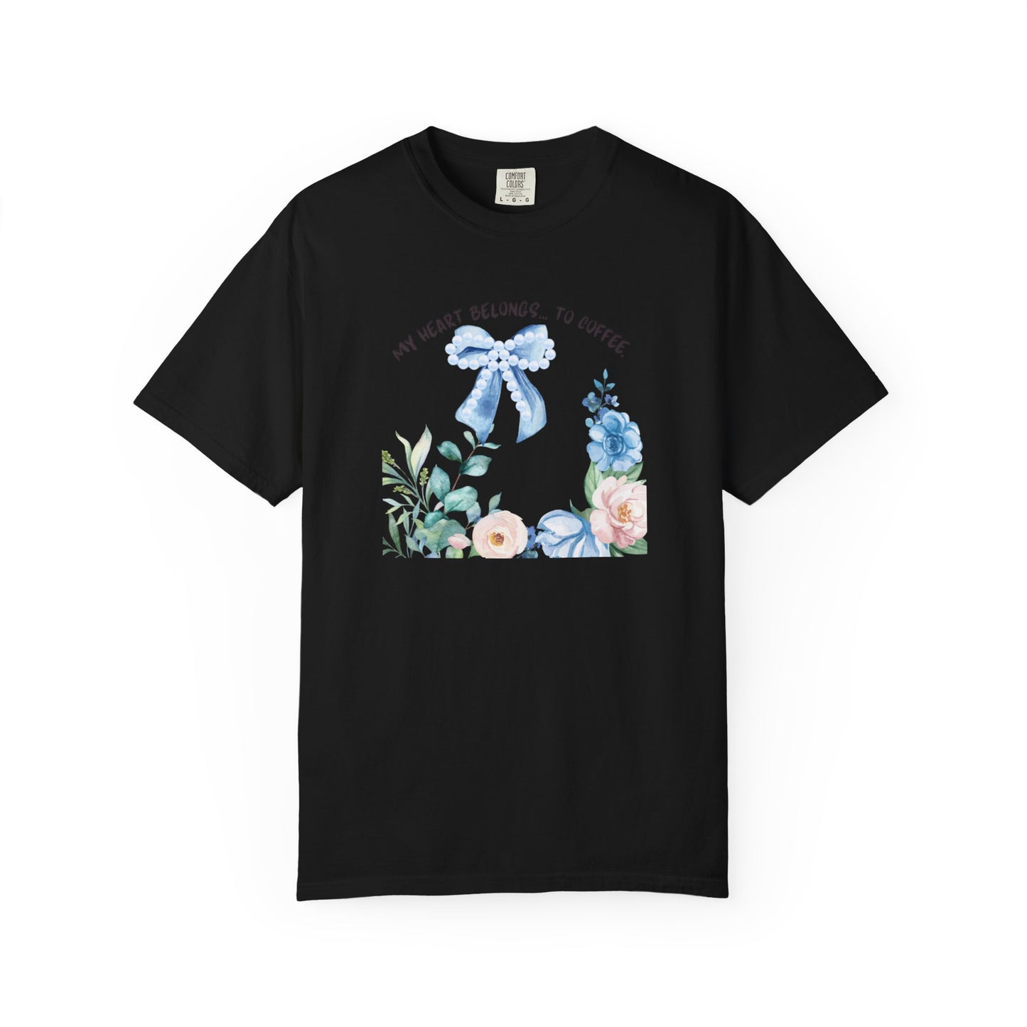 My Heart Belongs to Coffee Floral T-Shirt, She Blossomed After Every Storm enamel