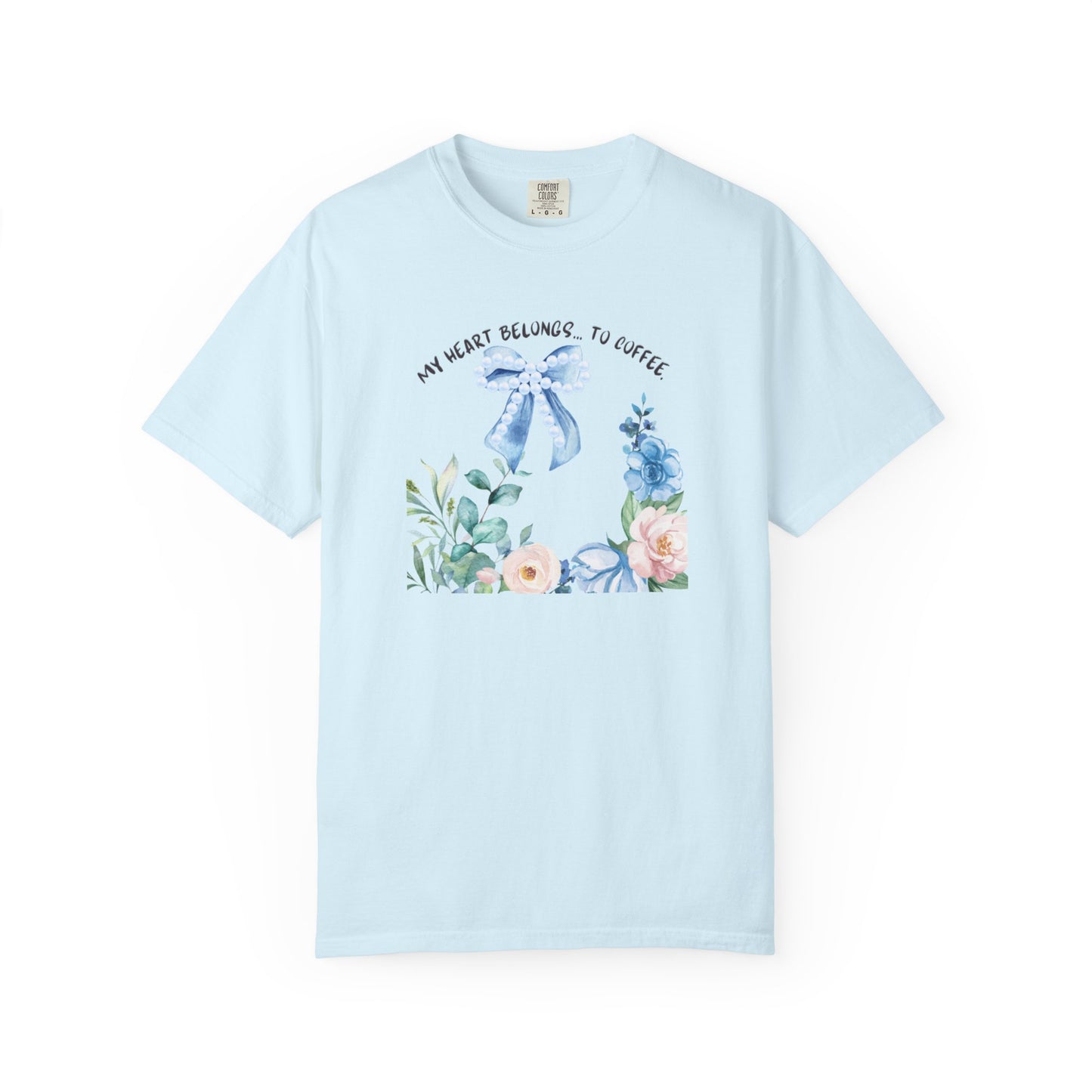 My Heart Belongs to Coffee Floral T-Shirt, She Blossomed After Every Storm enamel