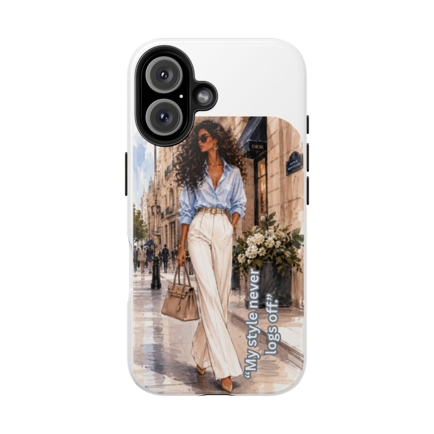 Tough Phone Case — Chic Street Style "My Style Never Logs Off"