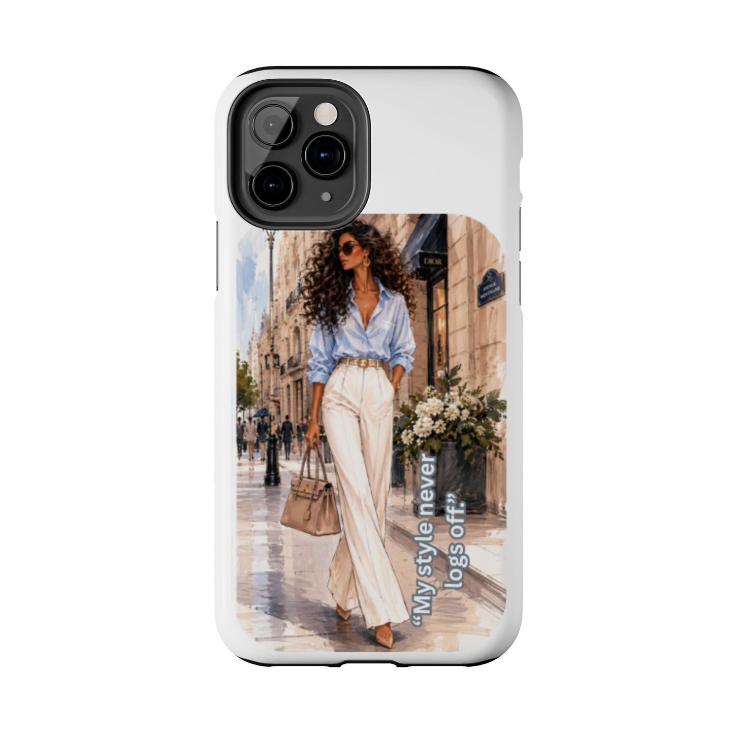 Tough Phone Case — Chic Street Style "My Style Never Logs Off"
